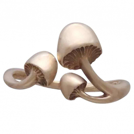 Bronze Adjustable Three Mushroom Ring