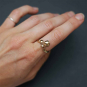 Bronze Adjustable Three Mushroom Ring
