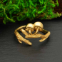 Bronze Adjustable Branch and Mushroom Ring