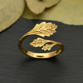 Bronze Adjustable Leaf Ring