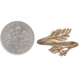 Bronze Adjustable Leaf Ring