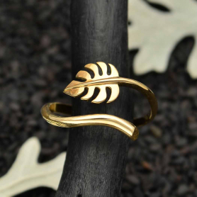 Bronze Adjustable Monstera Leaf Ring
