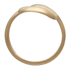 Bronze Double Swirl Adjustable Ring Top View