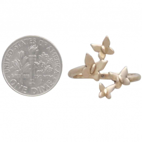 Bronze Adjustable Butterfly Cluster Ring