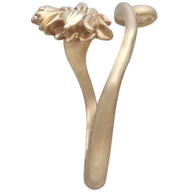 Bronze Adjustable Lotus Ring Side View