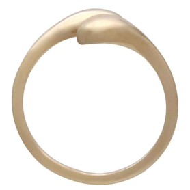 Bronze Adjustable Teardrop Ring Top View