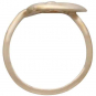 Bronze Moon and Mushroom Adjustable Ring