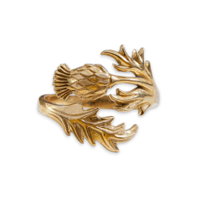 Bronze Adjustable Thistle Ring