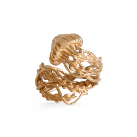 Bronze Adjustable Jellyfish Ring