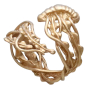 Bronze Adjustable Jellyfish Ring Three Quarter View