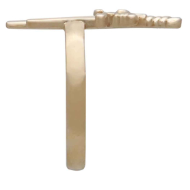 Bronze Adjustable Swords Ring Side View