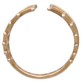 Bronze Adjustable Gothic Gate Ring Top View