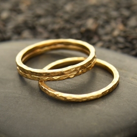 Bronze Hammered Stacking Ring