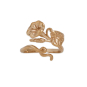Bronze Adjustable Morning Glory Ring -September Birth Flower