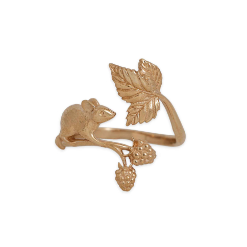 Bronze Adjustable Mouse and Blackberry Ring 