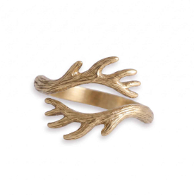 Bronze Small Adjustable Antler Ring