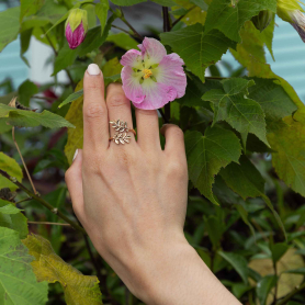 Bronze Adjustable Laurel Wreath Ring