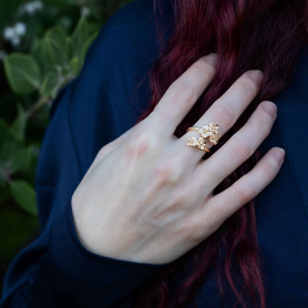 Bronze Adjustable Mouse and Blackberry Ring  on hand