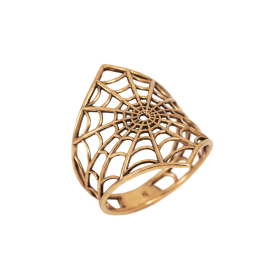 Bronze Spiderweb Ring