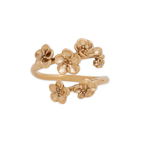 Bronze Adjustable Forget Me Not Ring
