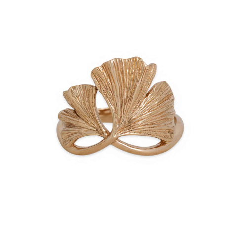 Nina Designs Bronze Ginkgo Leaf Ring