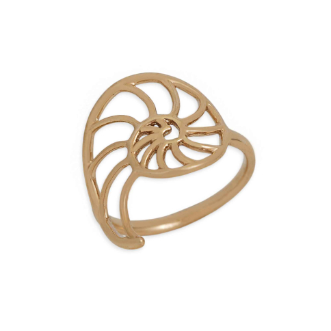 Bronze Openwork Nautilus Ring