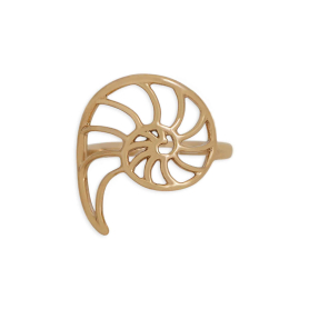 Bronze Openwork Nautilus Ring front view
