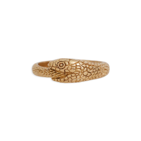 Bronze Chunky Scaled Serpent Ouroboros Ring