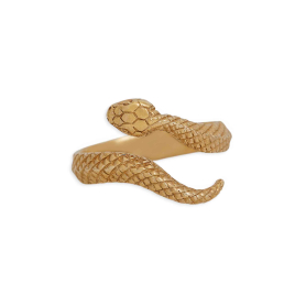 Bronze Scaled Adjustable Snake Ring