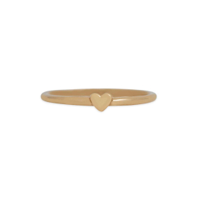 Bronze Stacking Ring with Heart