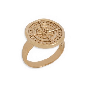 Bronze Wax Seal Compass Ring