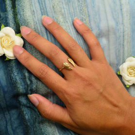 Bronze Adjustable Angel Wing Ring