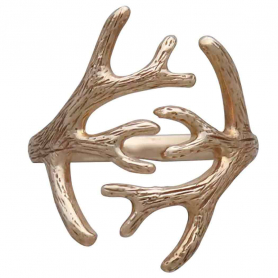 Bronze Adjustable Antler Ring