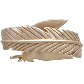Bronze Adjustable Feather Ring