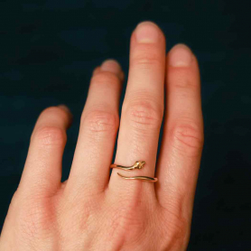 Bronze Simple Adjustable Snake Ring