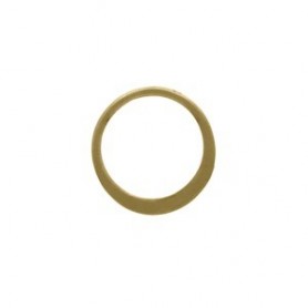 Bronze Half Hammered Circle Link 9mm back