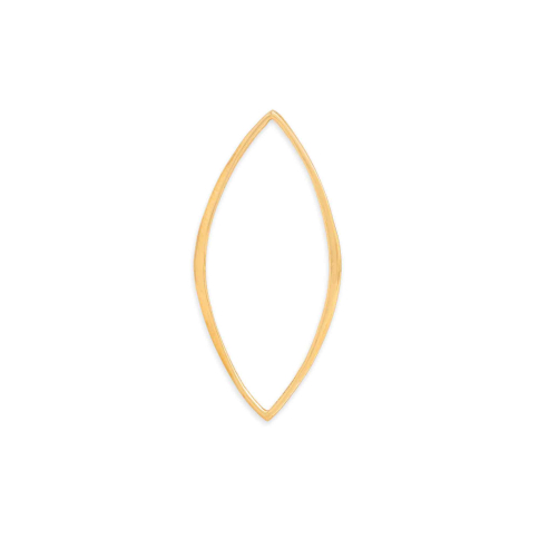 Nina Designs Bronze Hammered Marquis Link 32x15mm