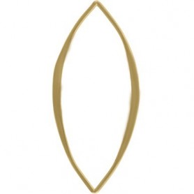 Bronze Hammered Marquis Link 32x15mm back