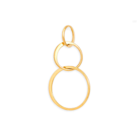 Bronze Three Circles of Life Link 19x36mm