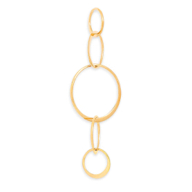 Bronze Five Circle of Life Link 18x55mm