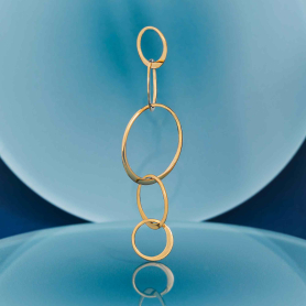 Bronze Five Circle of Life Link 18x55mm