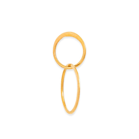 Bronze Two Circles of Life Link 17x27mm