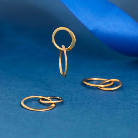 Bronze Two Circle of Life Link 19x12mm