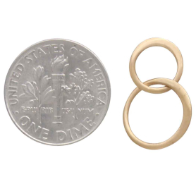 Bronze Two Circle of Life Link 12x19mm with Dime