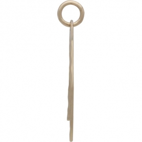 Bronze Hammered Crescent Moon Pendant 26x30mm