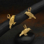 Bronze Raven Charm 13x15mm