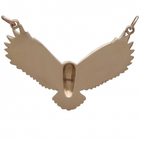 Bronze Flying Owl Pendant Festoon 31x40mm