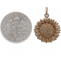 Bronze Sunflower Charm 22x15mm