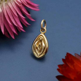 Bronze Yoni Charm 17x7mm