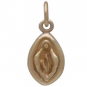 Bronze Yoni Charm 17x7mm